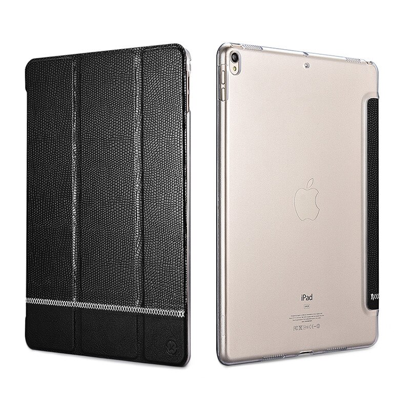 Husa slim cu spate transparent, smart cover, functie stand, iPad 10.5 / iPad Air 3 (2019) - Xoomz Shining, culoare Negru