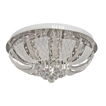 Plafoniera din sticla/PVC 10x20W, Lampex, Argintiu/Transparent Plafoniera din sticla/PVC 10x20W, Lampex, Argintiu/Transparent