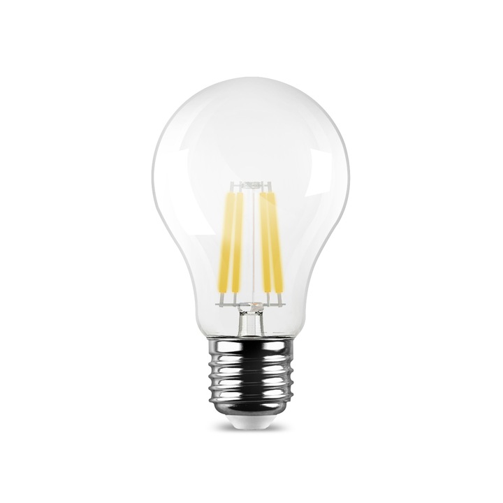 Bec LED cu filament 6W A60 E27 3000K
