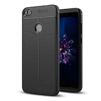 Husa Silicon TPU Huawei P8 Lite 2017 / P9 Lite 2017 Lite Litchi, Negru Husa Silicon TPU Huawei P8 Lite 2017 / P9 Lite 2017 Lite Litchi, Negru