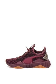Puma, Pantofi sport slip-on pentru fitness Defy Luxe, violet pruna, 3 Puma, Pantofi sport slip-on pentru fitness Defy Luxe, violet pruna, 3