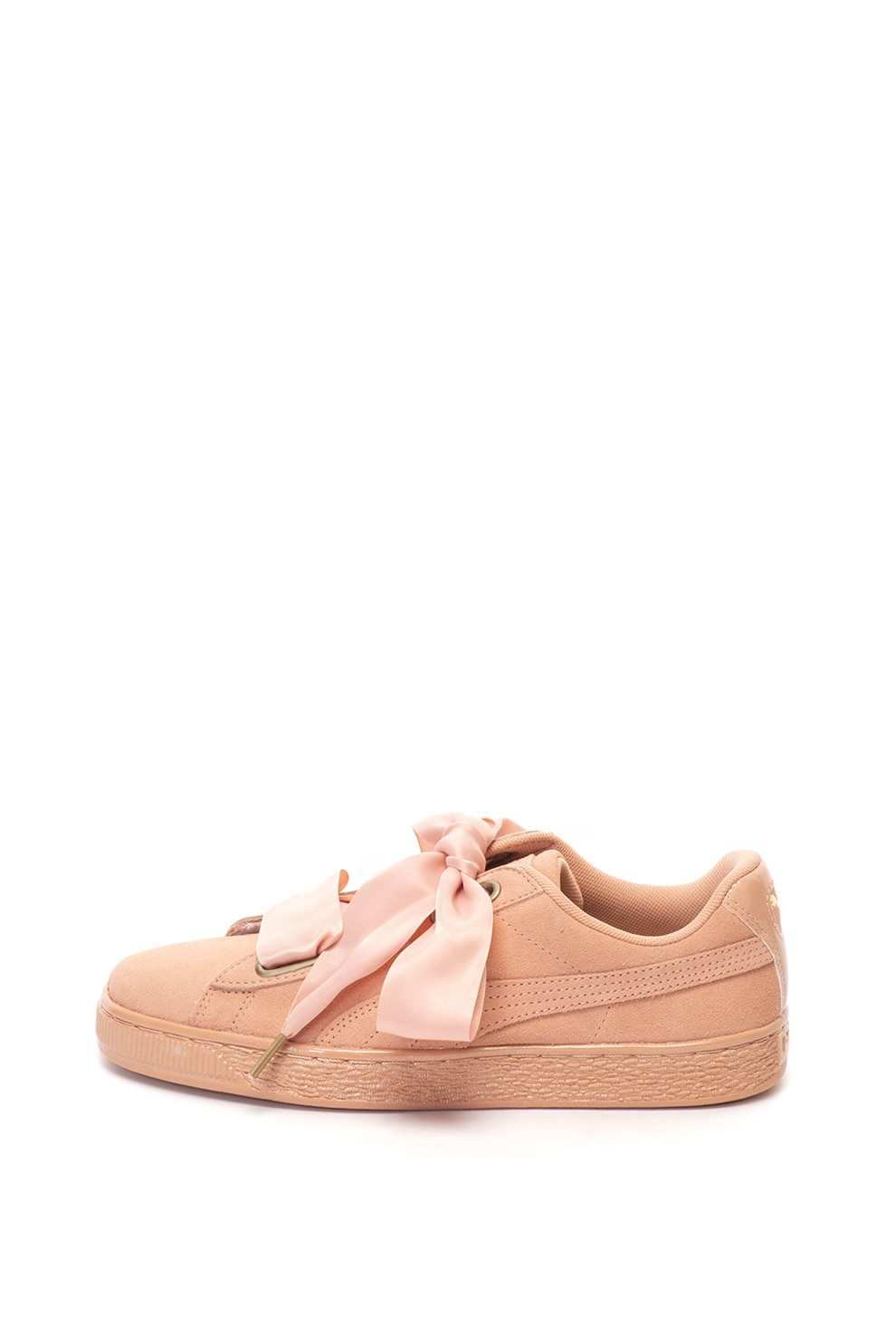 Puma, Pantofi sport de piele intoarsa, cu sireturi de satin