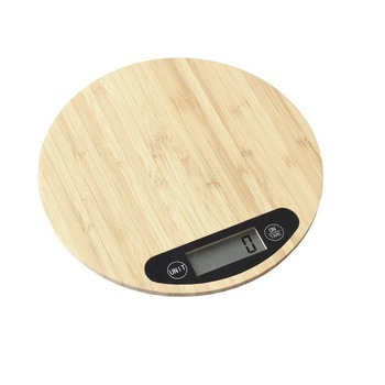 Cantar de Bucatarie din Lemn de Bambus, KE-F, Rotund, max. 5KG Cantar de Bucatarie din Lemn de Bambus, KE-F, Rotund, max. 5KG