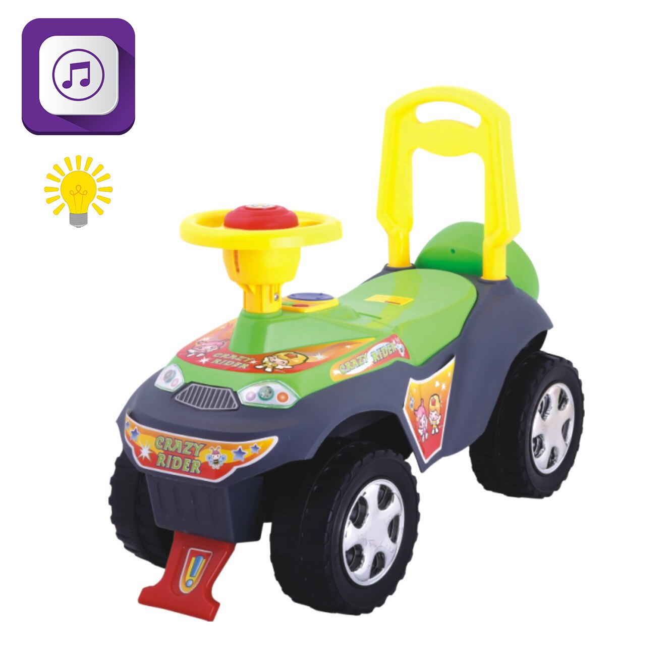 Masinuta Ride-On Car Beberoyal 7600 Verde cu muzica si lumini