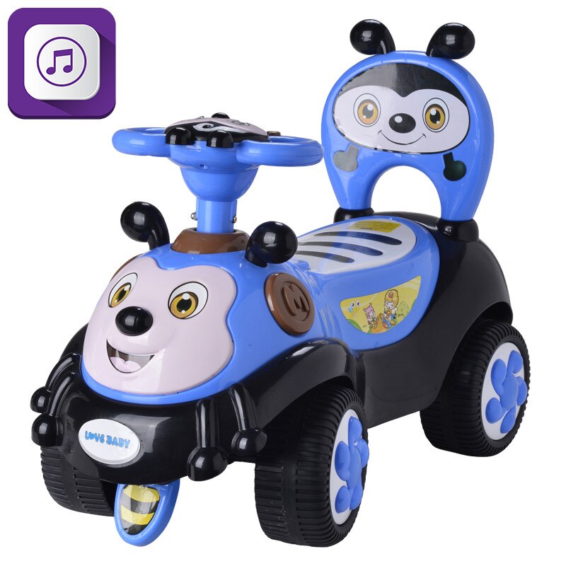 Masinuta Ride-On Car Beberoyal 7625 Albastru cu muzicuta