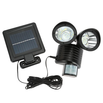 Lampa solara dubla Timeless Tools cu senzor de miscare, Negru Lampa solara dubla Timeless Tools cu senzor de miscare, Negru