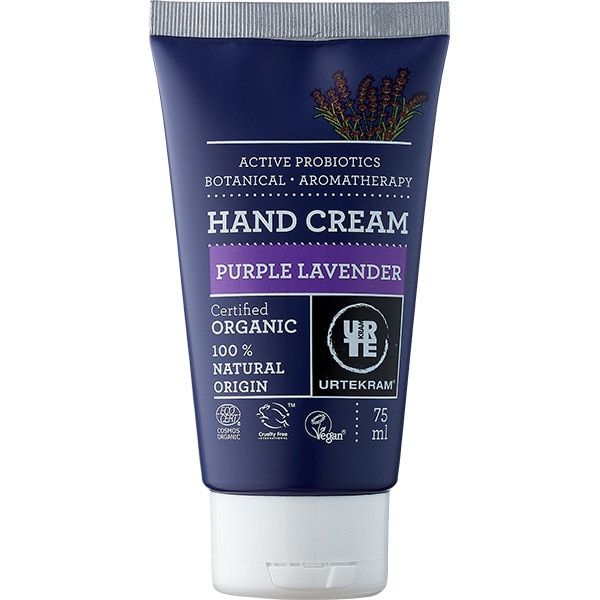 Crema pentru maini bio hidratanta cu lavanda si probiotice, Urtekram, 75 ml