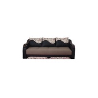 Canapea extensibila Carla, Negru/Maro, 218x97x75 cm