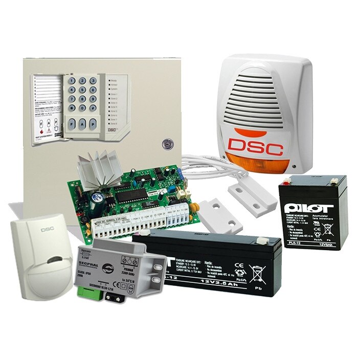 Kit alarma la efractie DSC cu sirena exterioara
