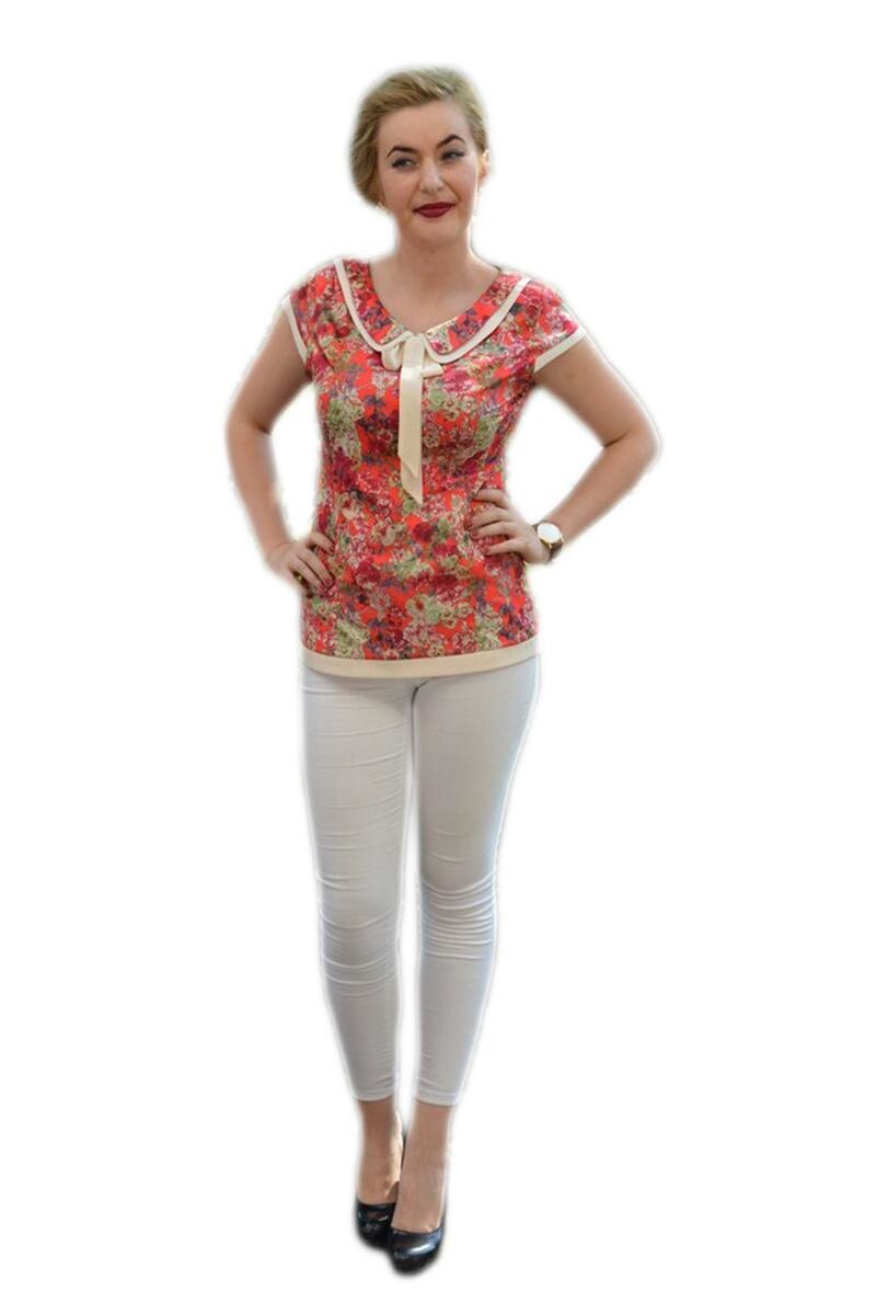 Bluza lejera de vara, multicolora, D&J Exclusive, Multicolora