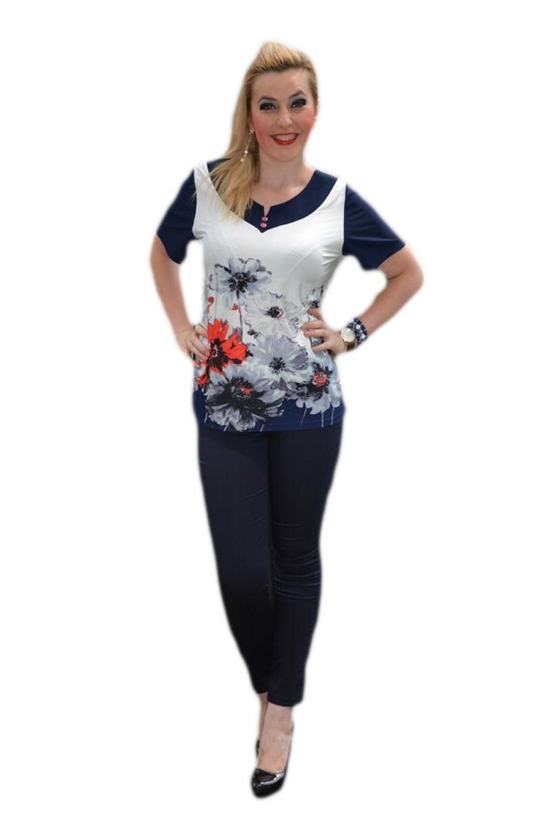 Bluza lejera de vara, culoare bleumarin, D&J Exclusive, Albastru marin