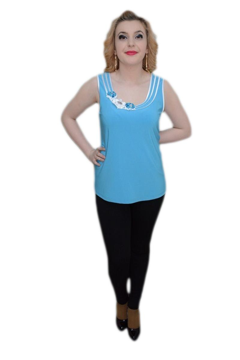 Bluza casual, nuanta albastra, D&J Exclusive, Albastru