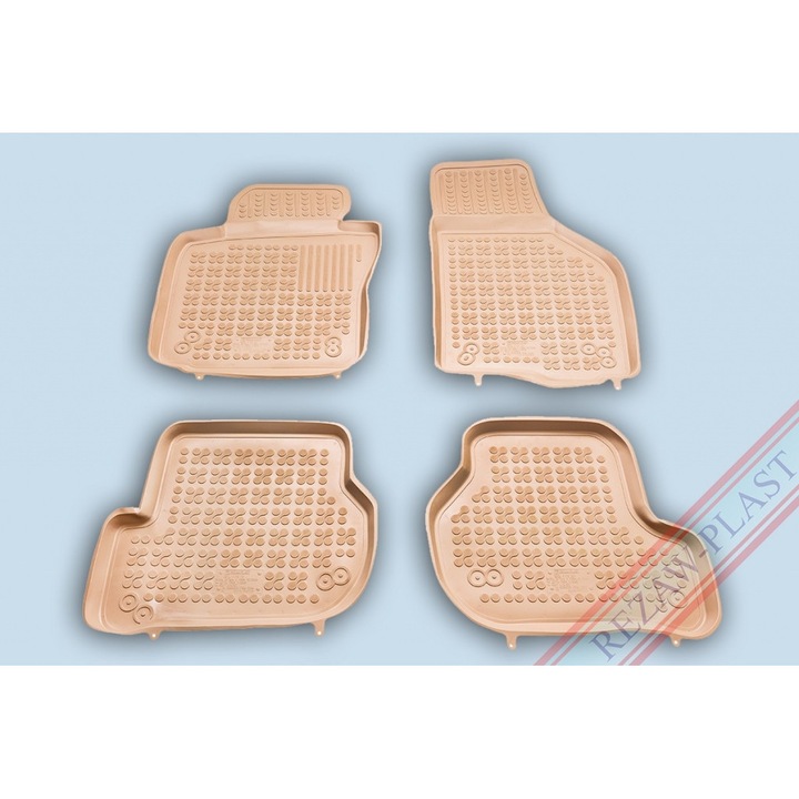 Covoare / Covorase cauciuc BEJ SKODA Octavia II 2004-2013 presuri stil tip tavita Rezaw