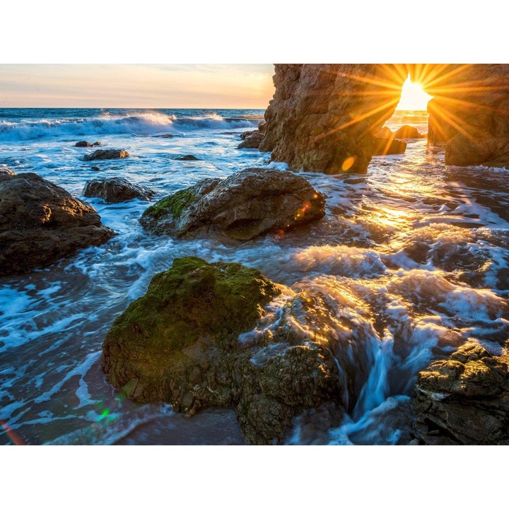 Blueback MAT tapéta, napkelte, szikla, tenger, 250 x 200 cm