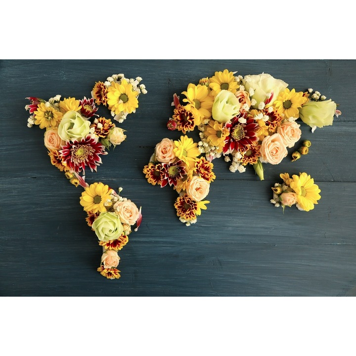 Fototapet Continente de flori, 250 x 150 cm