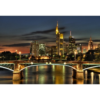 Fototapet de perete autoadeziv si lavabil Pod peste rau, 220 x 135 cm Fototapet de perete autoadeziv si lavabil Pod peste rau, 220 x 135 cm