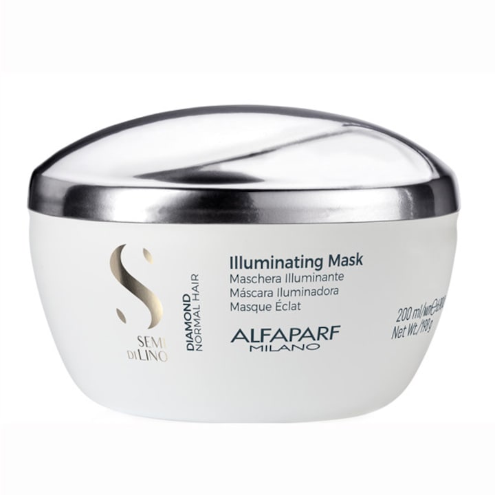 Masca pentru stralucire fara sulfati Alfaparf Semi di Lino Diamond Illuminating Mask, 200 ml
