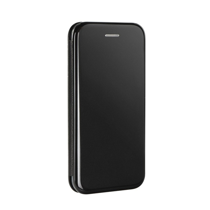 Forcell Elegance flipes tok szilikon belső kerettel - Samsung Galaxy S9 Plus, fekete