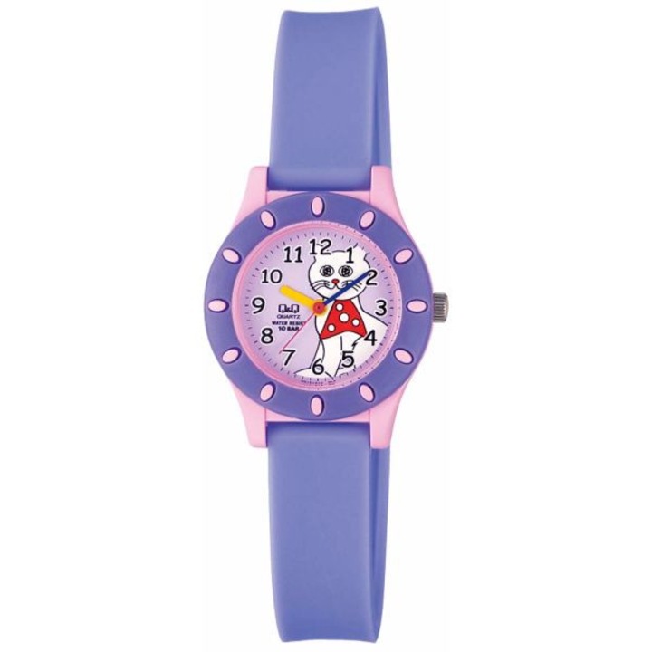 Ceas copii Q&Q VQ13J010Y, Pisicuta