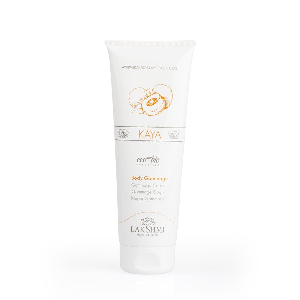 Gomaj corporal, Lakshmi, 250 ml, organic, actiune exfoliere mecanica