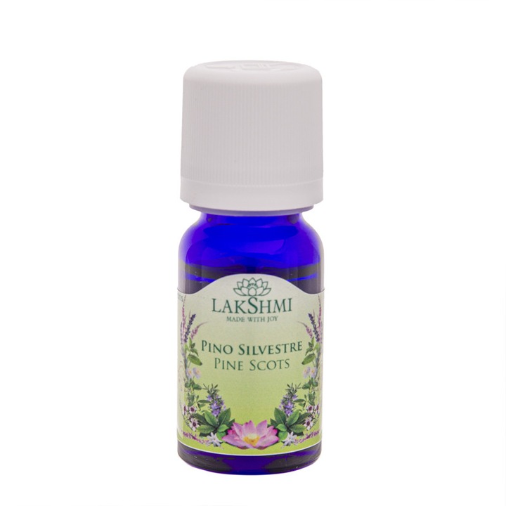 Ulei esential de pin (Pinus Sylvestris Leaf Oil) 10 ml, 100% pur si organic, aromaterapie fresh-woody, aer de padure intens, Lakshmi