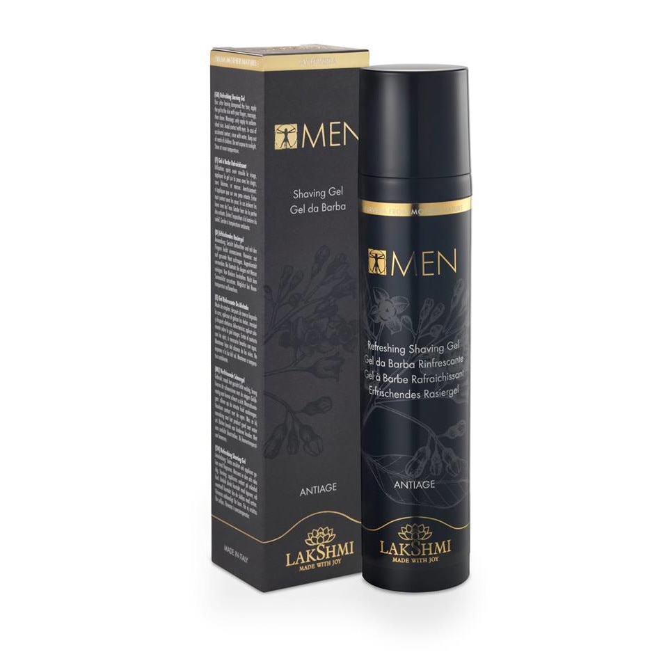 Gel de ras, Lakshmi, 100 ml, cu lemn de santal