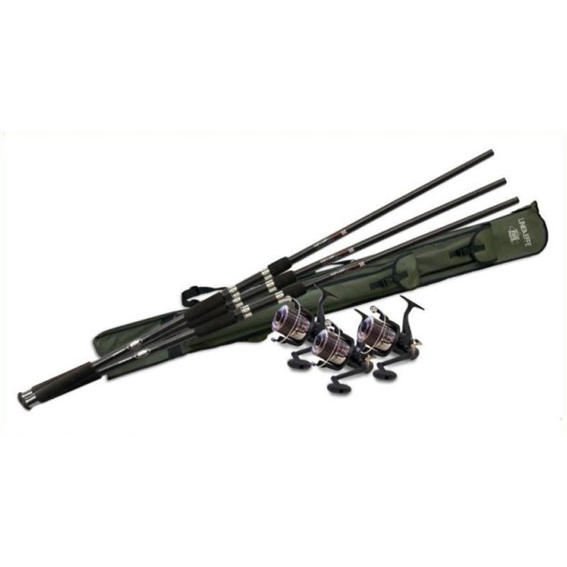 Set Lineaeffe 3 Lansete Top Carp 3.60M + 3 Mulinete S60