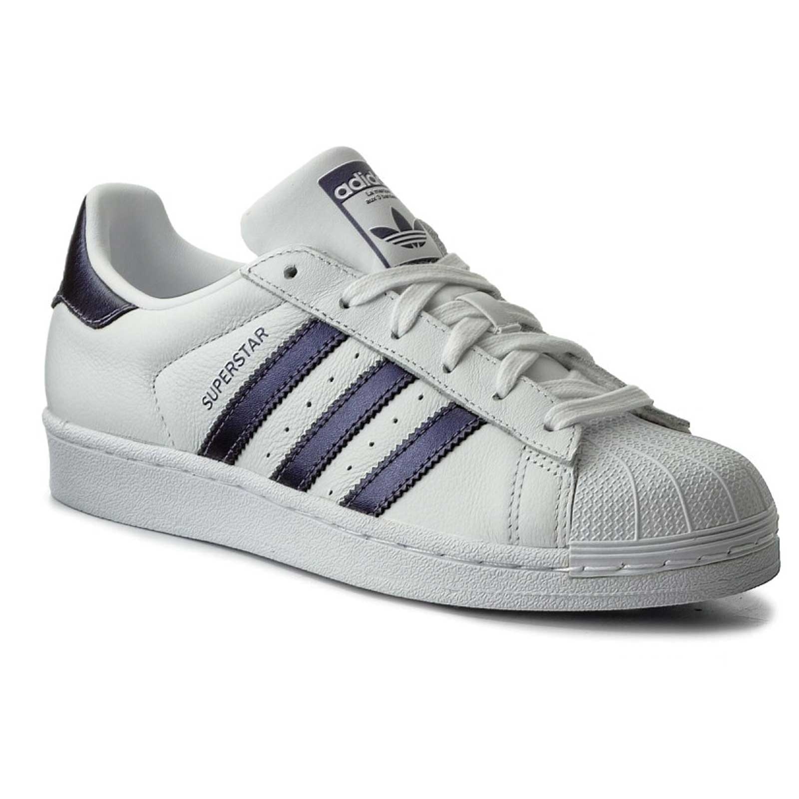 Pantofi sport Adidas Originals SUPERSTAR alb/albastru - - eMAG.ro