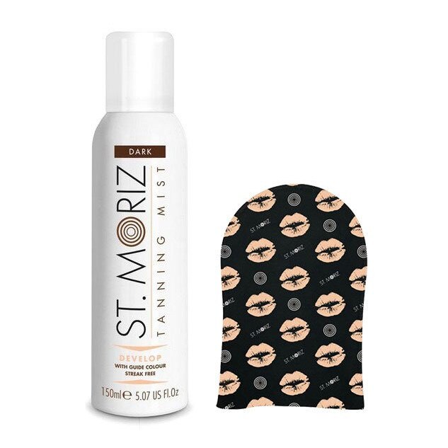 Set Pentru Autobronzare Profesionala St Moriz Cu Spray Dark Si Manusa