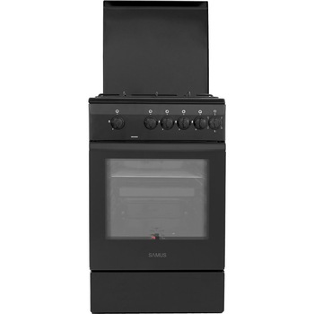 Aragaz Samus SM 550 BBS, 4 arzatoare, Siguranta plita + cuptor, Timer, Negru Aragaz Samus SM 550 BBS, 4 arzatoare, Siguranta plita + cuptor, Timer, Negru