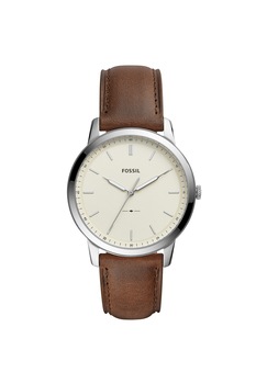 Fossil, Ceas cu o curea de piele The Minimalist, Maro inchis Fossil, Ceas cu o curea de piele The Minimalist, Maro inchis