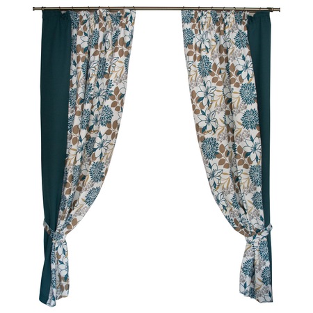 Draperii Albe Cu Flori Verzi Albastre 71126 608 Rovitex Home Decor Curtains Decor