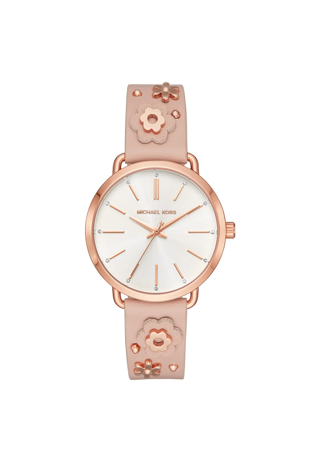 Michael Kors, Ceas cu cristale si detalii metalice Portia, Auriu rose