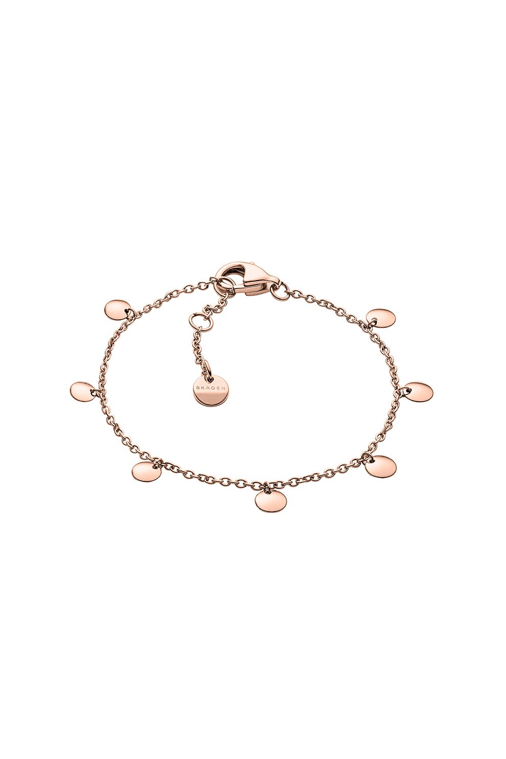 Skagen, Bratara cu pandantive in forma de disc Anette, Auriu rose