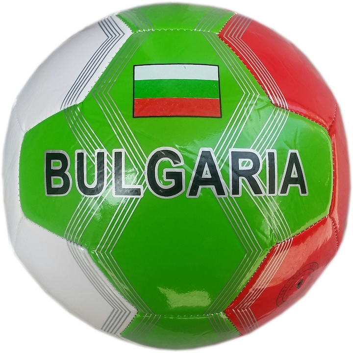 Футболна топка Kristaltoys, кожена, с надпис България