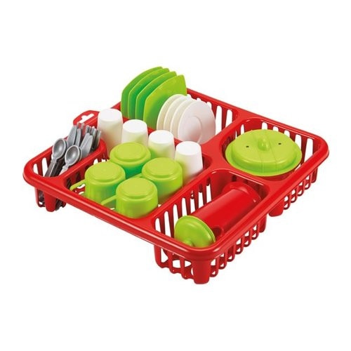 Suport Ecoiffier de Vase cu Farfurii, Cani, Pahare si Tacamuri