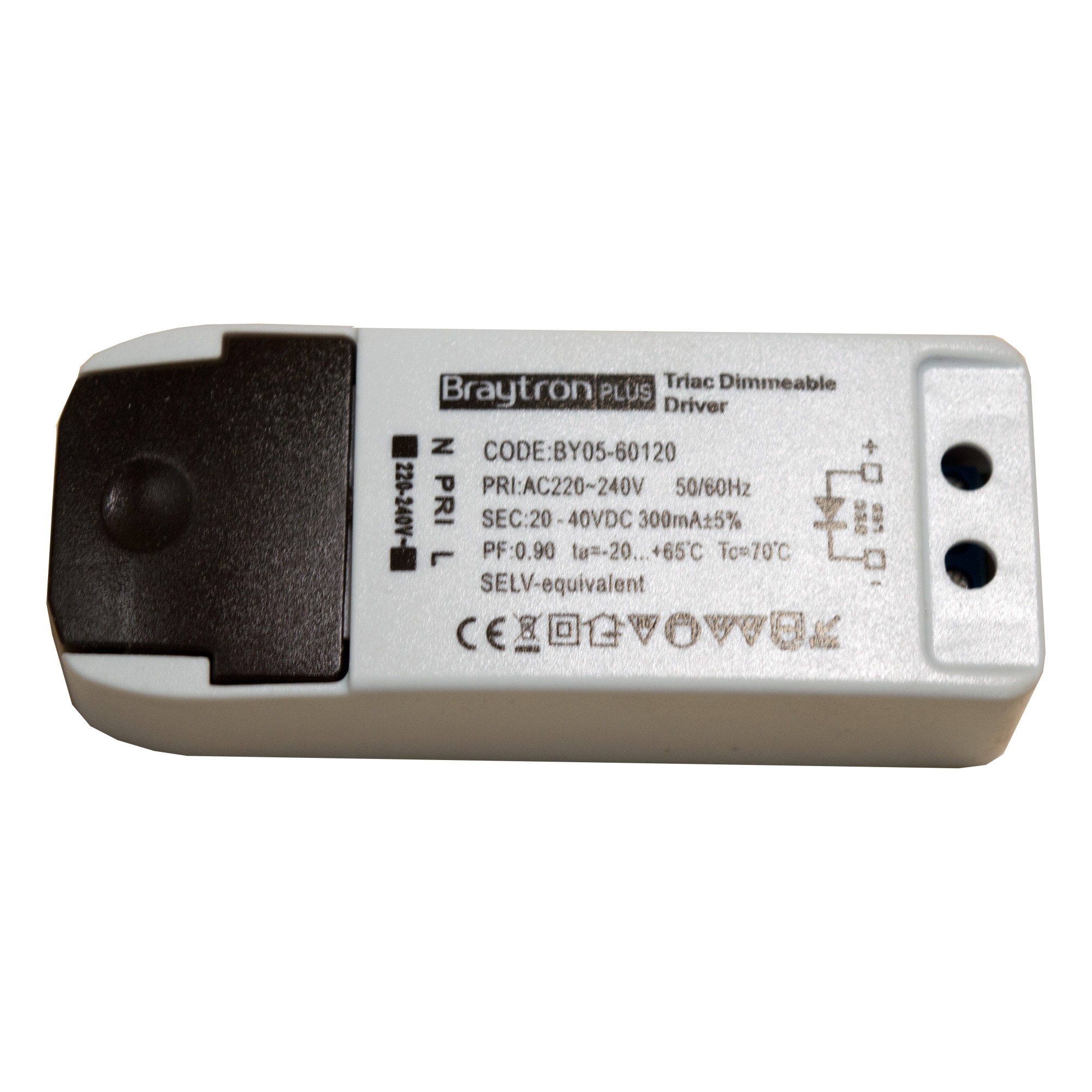 LED Driver 12W-300MA-IP20-Triac Dimabil Braytron P