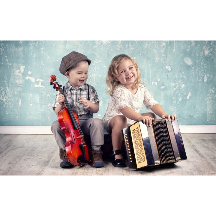 Картина на платно Малки музиканти, 75х50 см