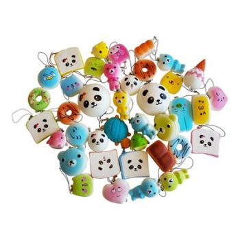 Set jucarii Squishy Mix, tip breloc 12 buc diferite Set jucarii Squishy Mix, tip breloc 12 buc diferite