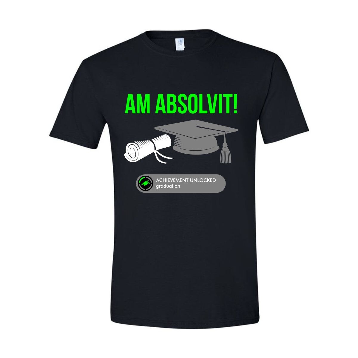 Tricou Personalizat Negru, Marimea M - Am Absolvit 2019