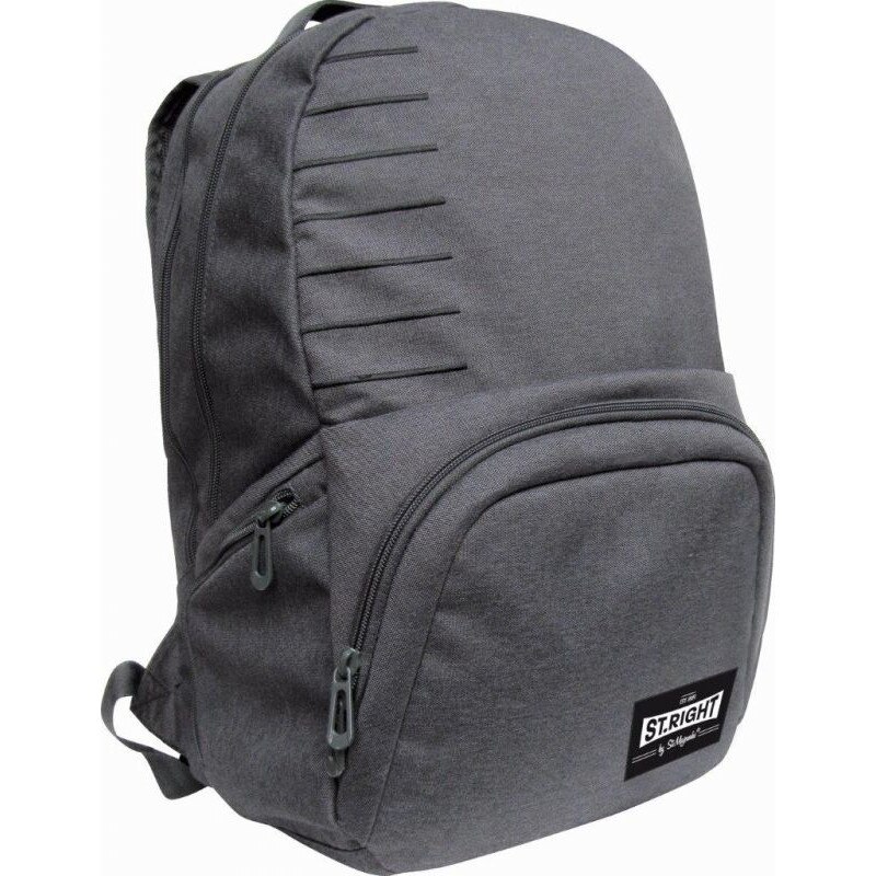 Rucsac Scolar 3 Compartimente St.Right - Steet Grey Melange