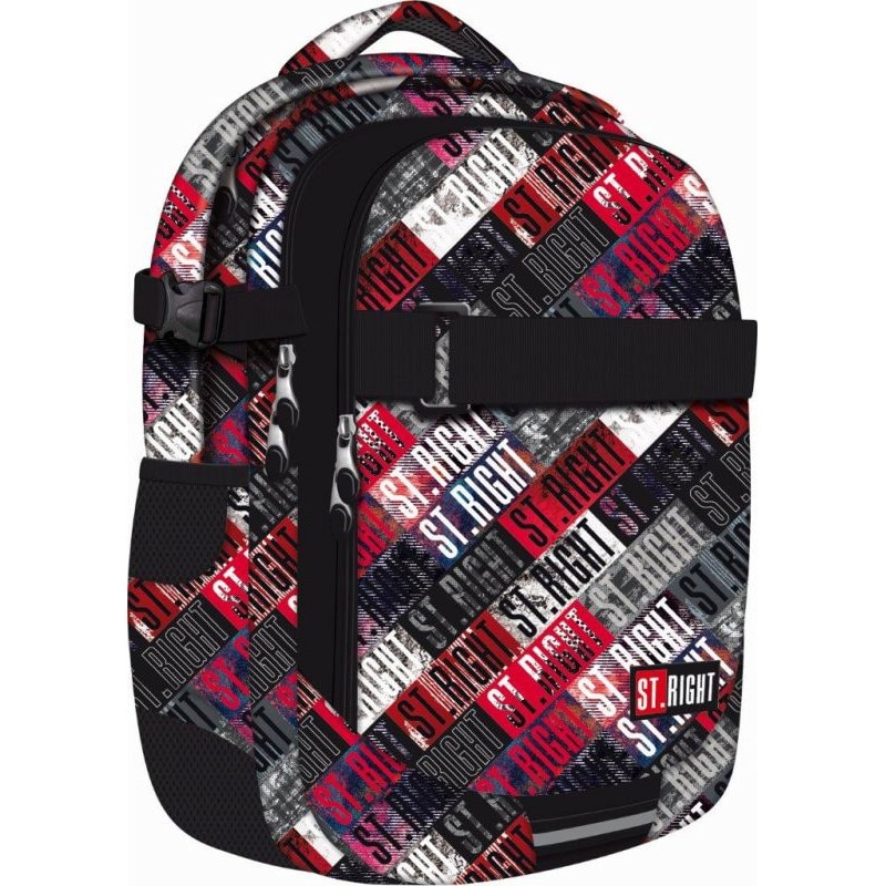 Rucsac Scolar 3 Compartimente St.Right - Steet St.Grunge