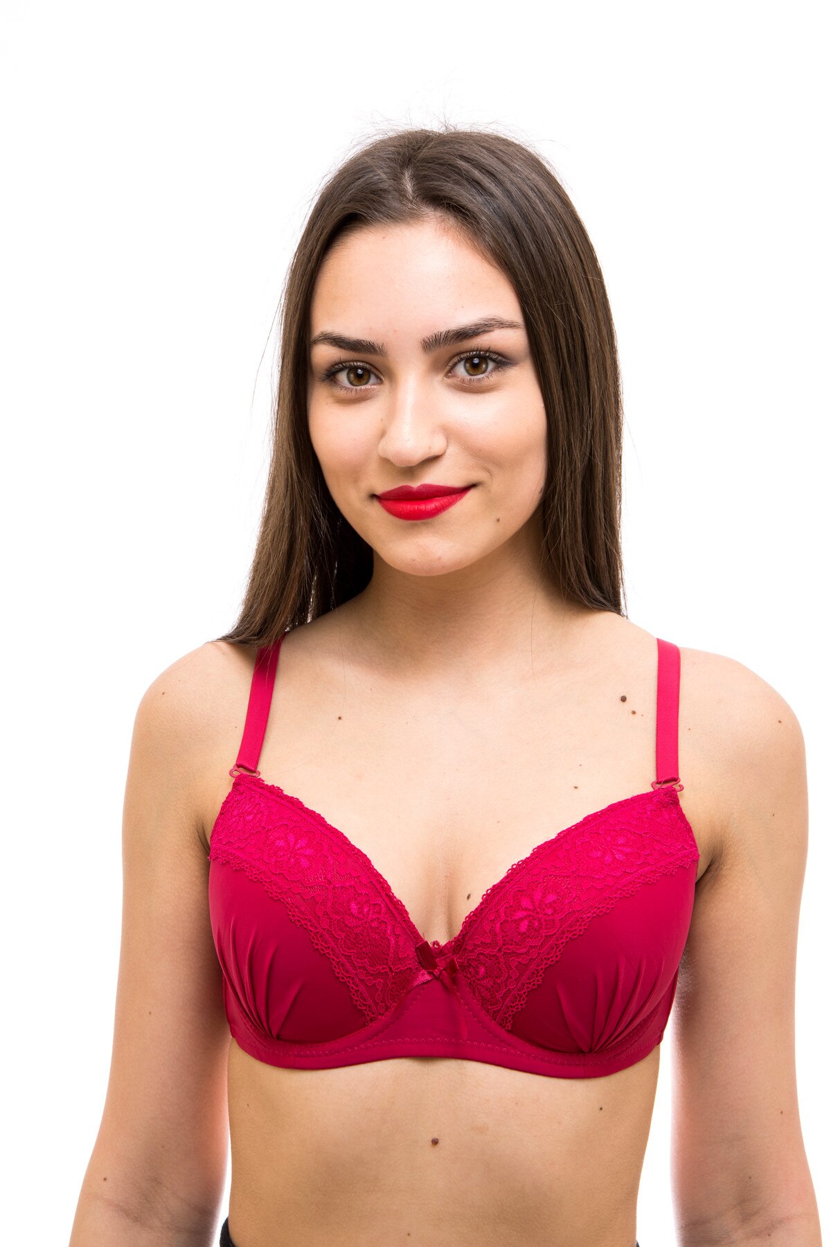 Sutien BellaVie Bardot, Culoare Rosu, Marime 80B