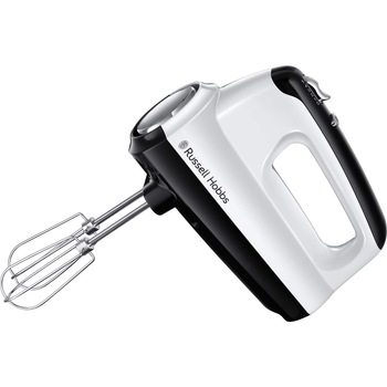 Mixer de mana Russell Hobbs Horizon 24671-56, 350 W, 5 viteze, Alb/Negru Mixer de mana Russell Hobbs Horizon 24671-56, 350 W, 5 viteze, Alb/Negru
