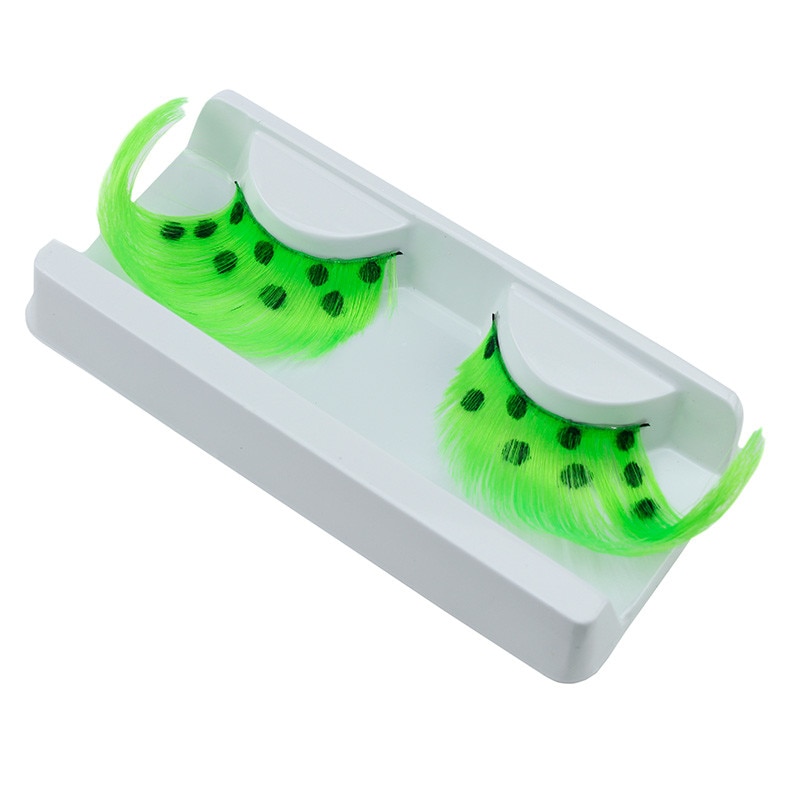 Gene false tip banda, verde neon cu buline, reutilizabile