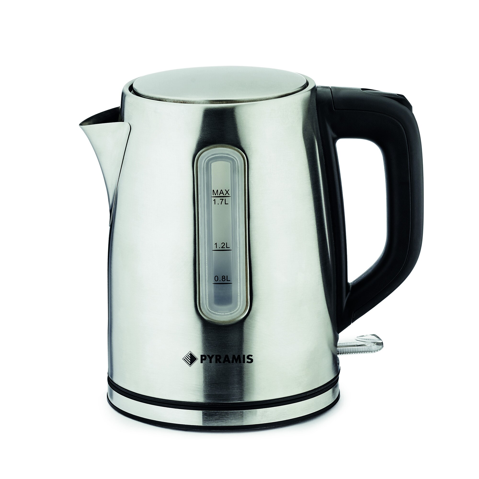 Fierbator electric Pyramis BI1101, putere 2200W, capacitate 1.7 litri, cana fara fir, inox