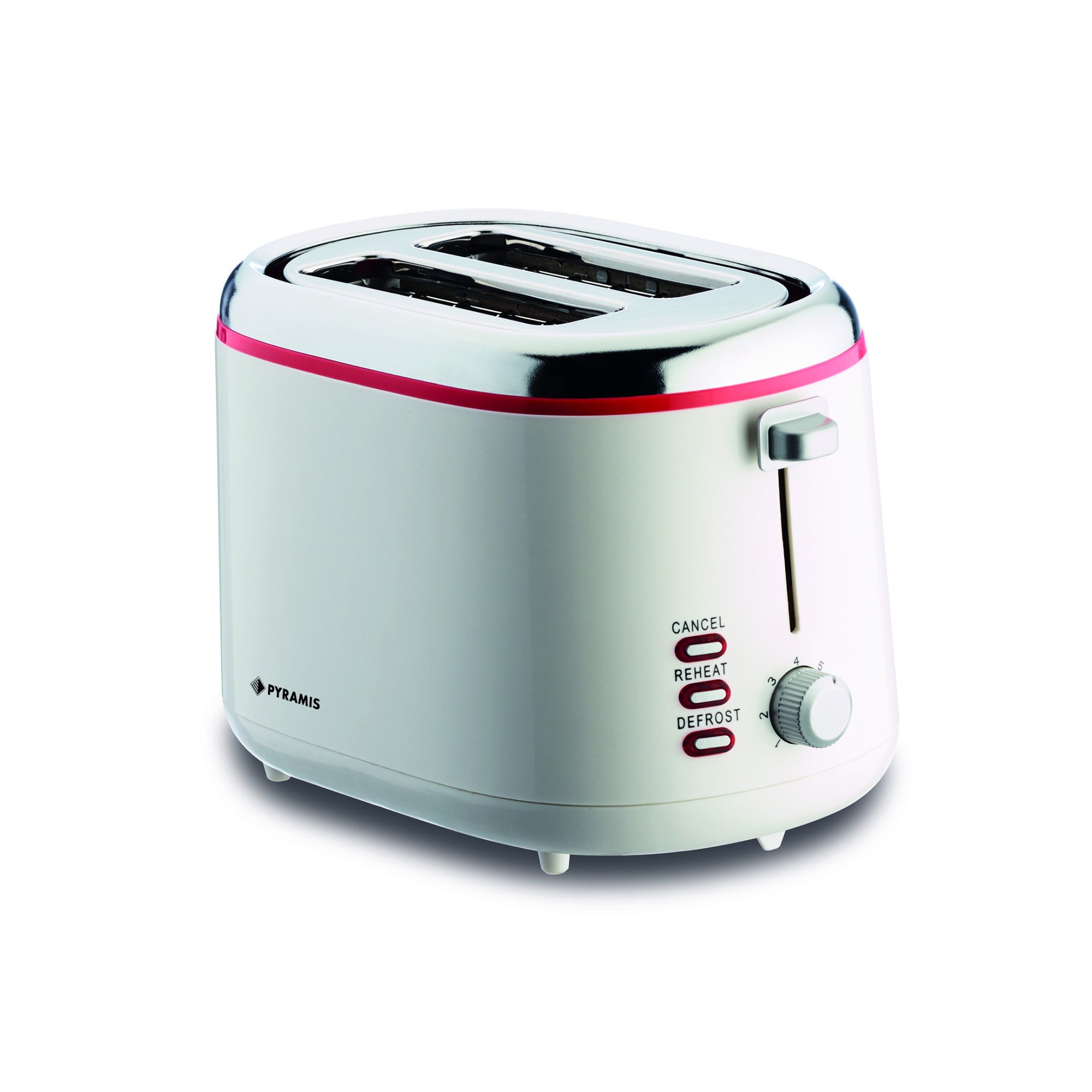 Prajitor de paine Pyramis WRI700, putere 700W, capacitate 2 felii, control electronic, culoare alb