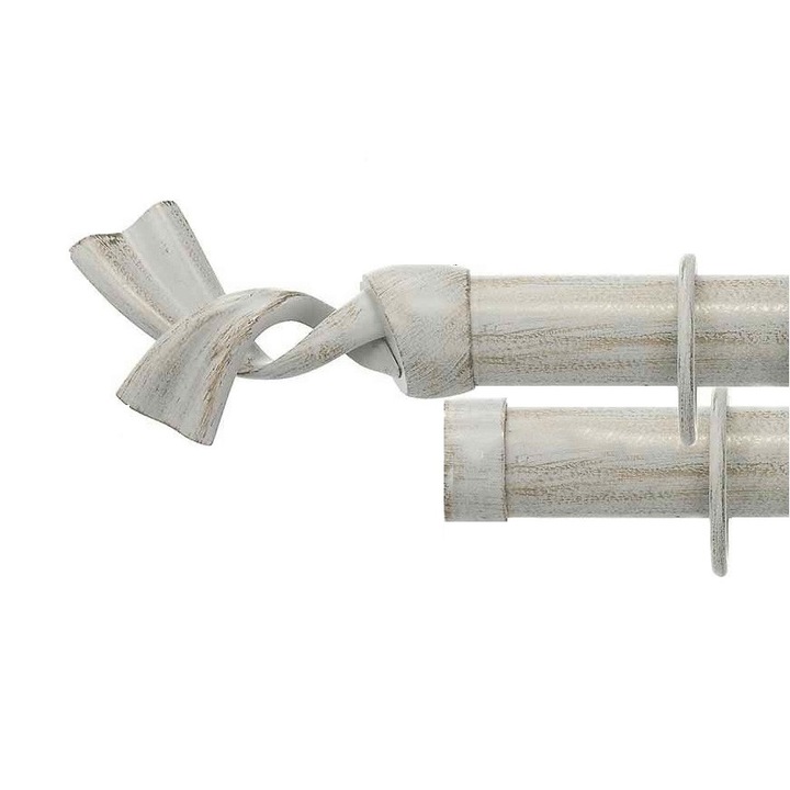 Galerie dubla - ROMA - 35/25 - 160 cm - alb antichizat