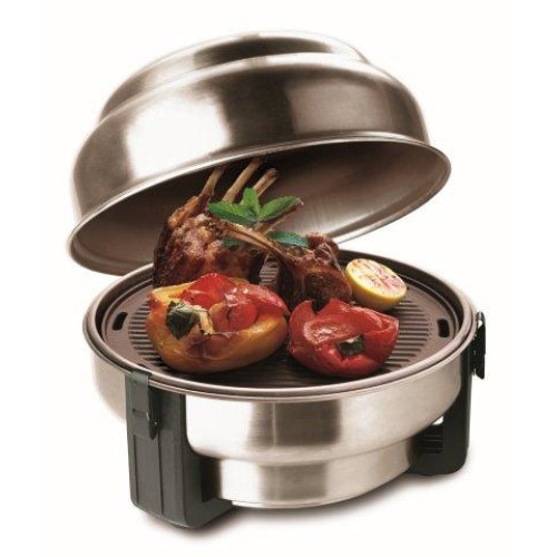 Roaster SAFire pe carbune integral inox, pentru utilizare outdoor si indoor