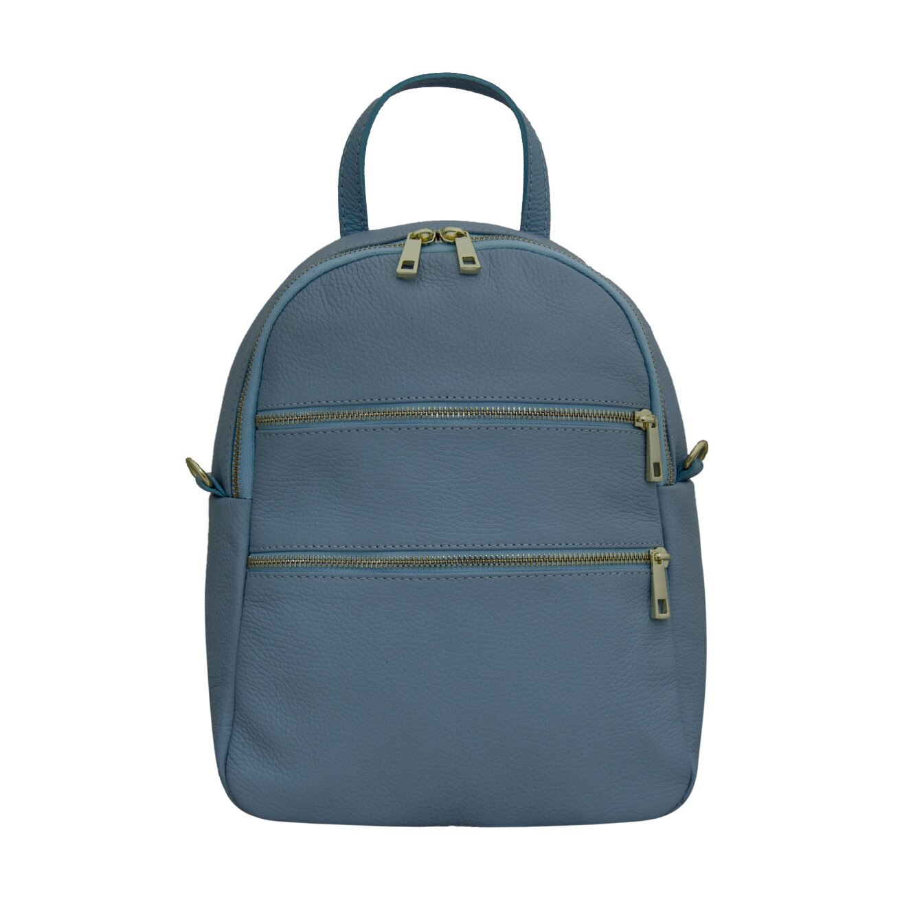 Rucsac de dama din piele naturala, Leea bleu